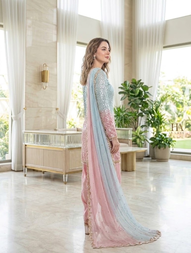Alternative view of Shrenz Tie-N-Die Bamber Chiffon Formal Collection Replica