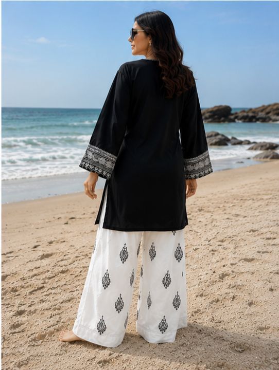 Shrenz Black Luxury Lawn Collection Replica - Image 3
