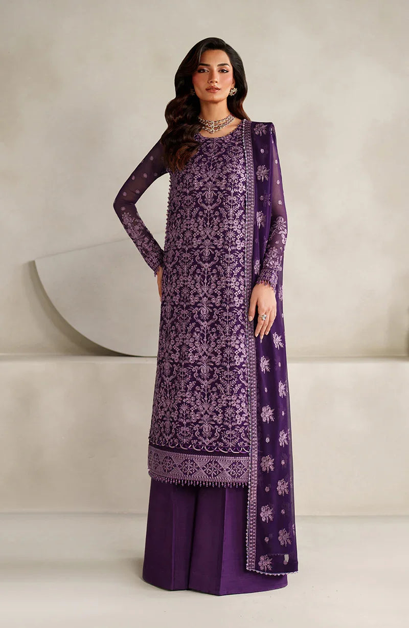 Zarif Purple Chiffon Formal Collection Replica - Image 3