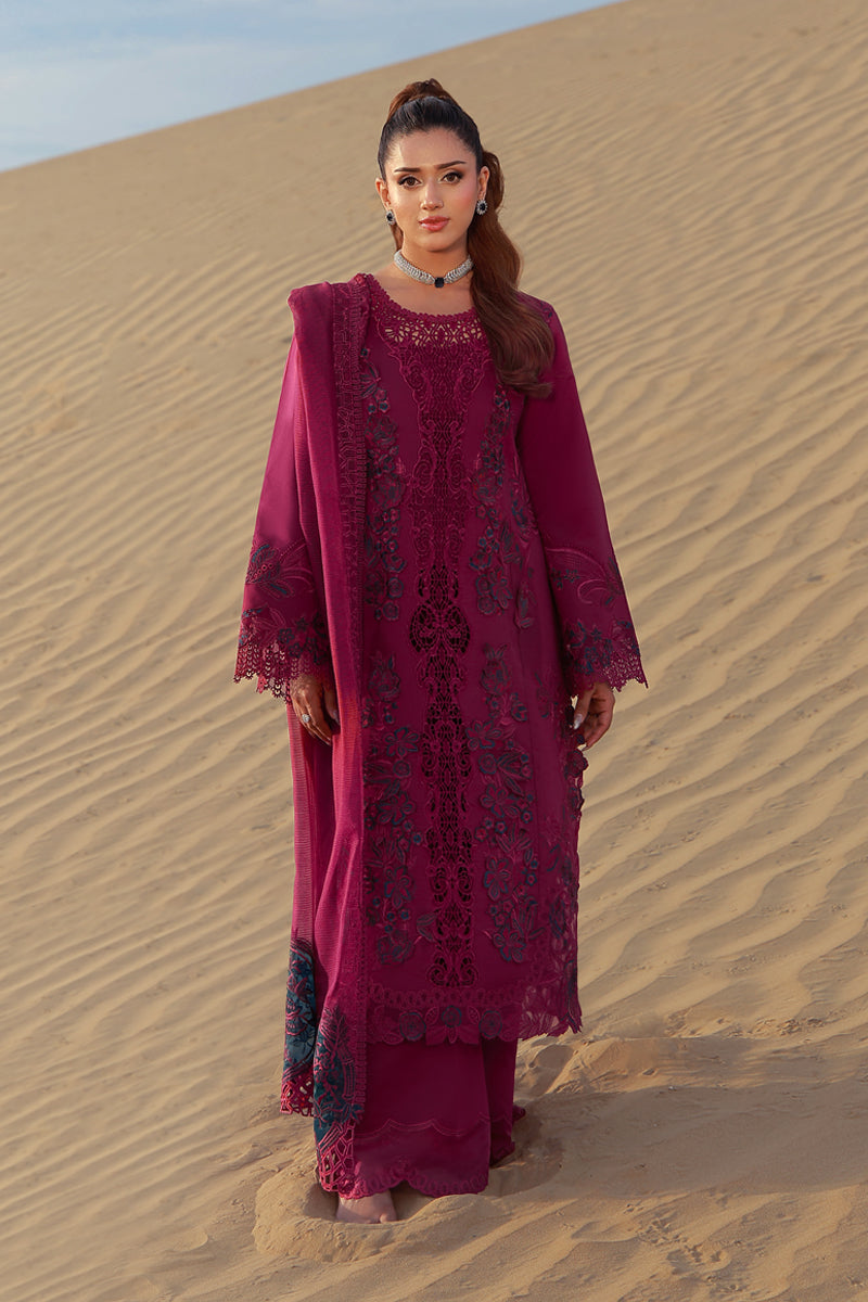 Rang Rasiya Maroon Luxury Lawn Collection Replica - Image 3