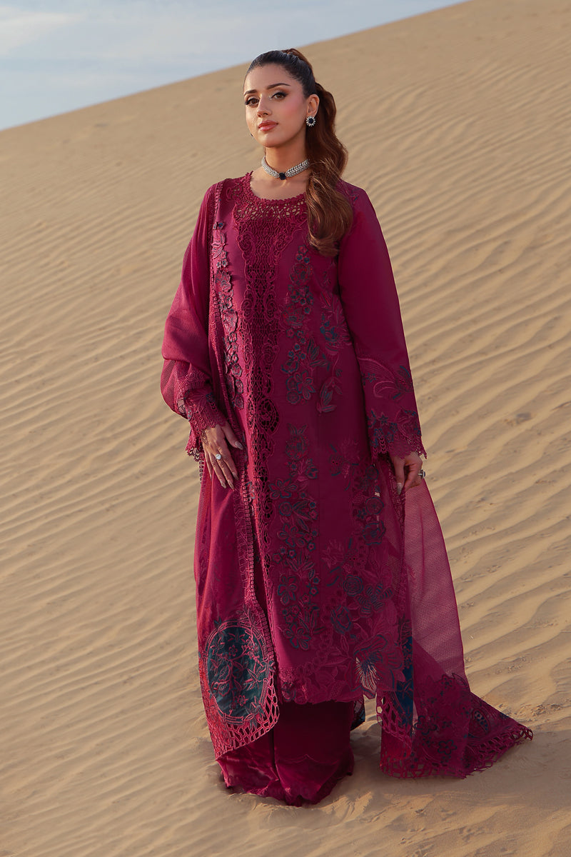 Alternative view of Rang Rasiya Maroon Luxury Lawn Collection Replica