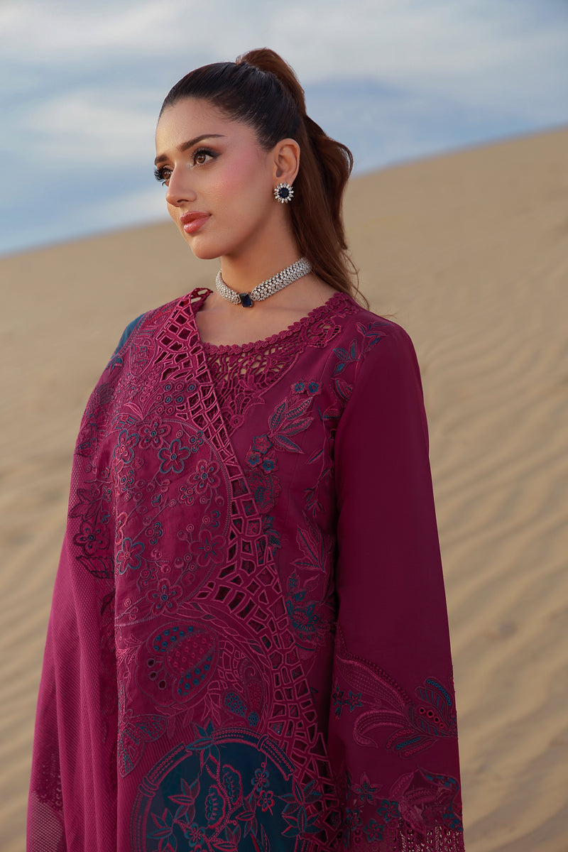 Rang Rasiya Maroon Luxury Lawn Collection Replica - Image 4