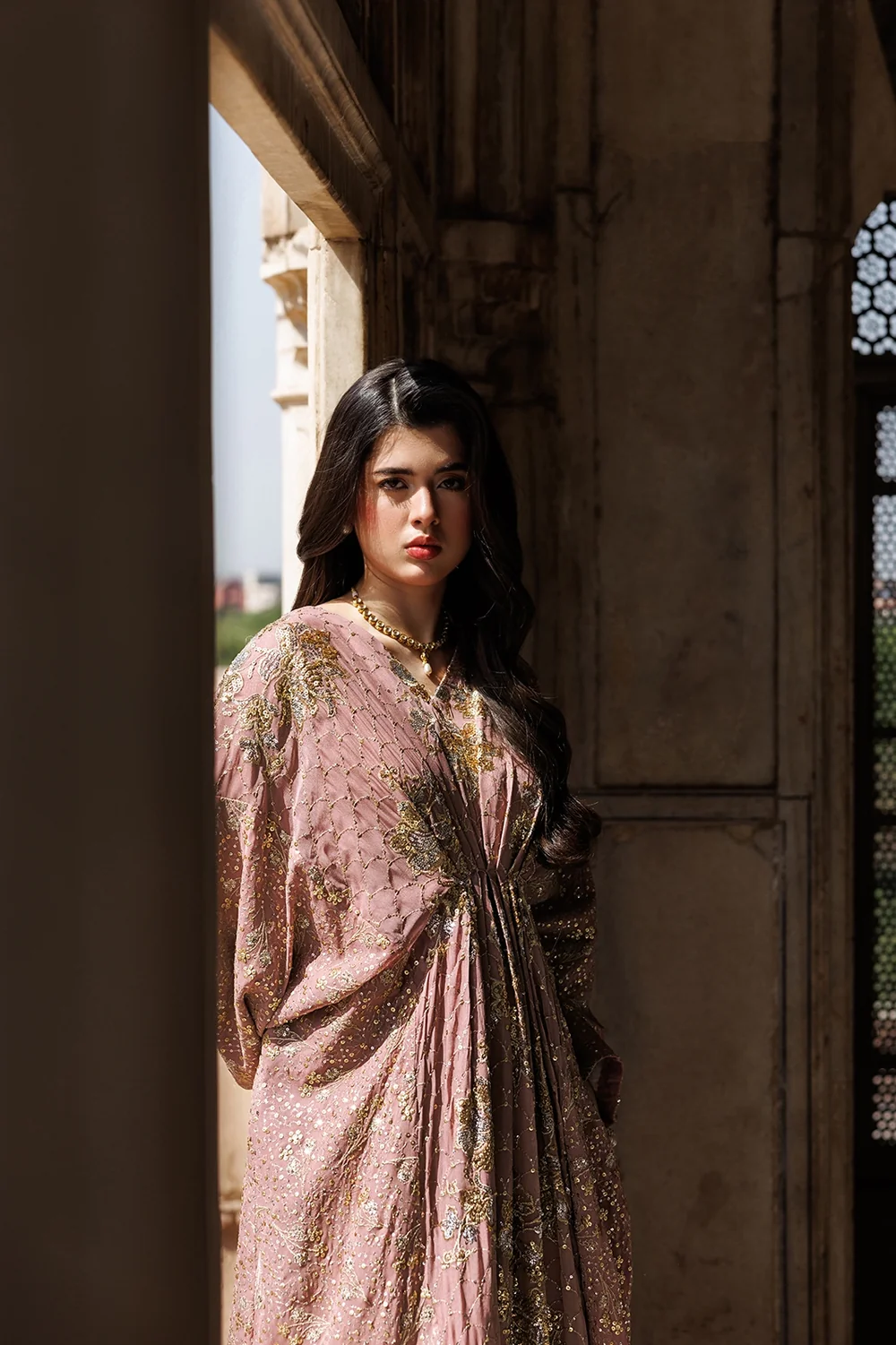Vanya Peach Chiffon Formal Collection Replica - Image 3