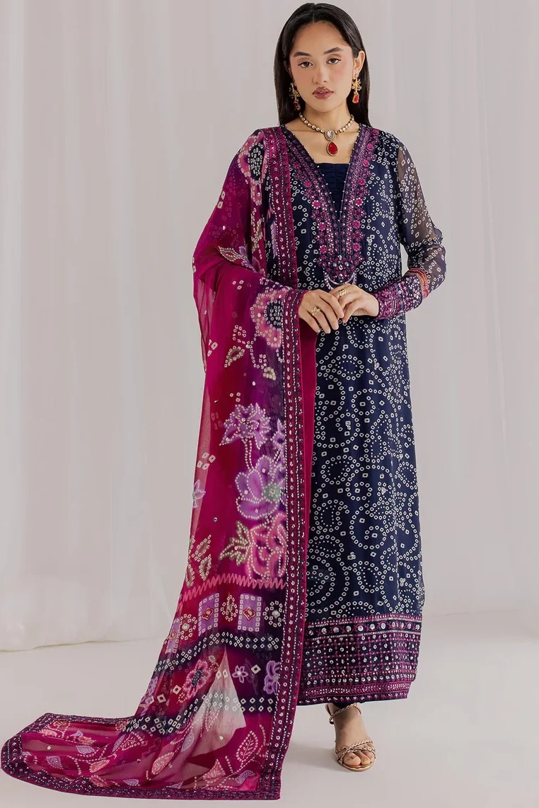 Nureh Black Chiffon Formal Collection Replica