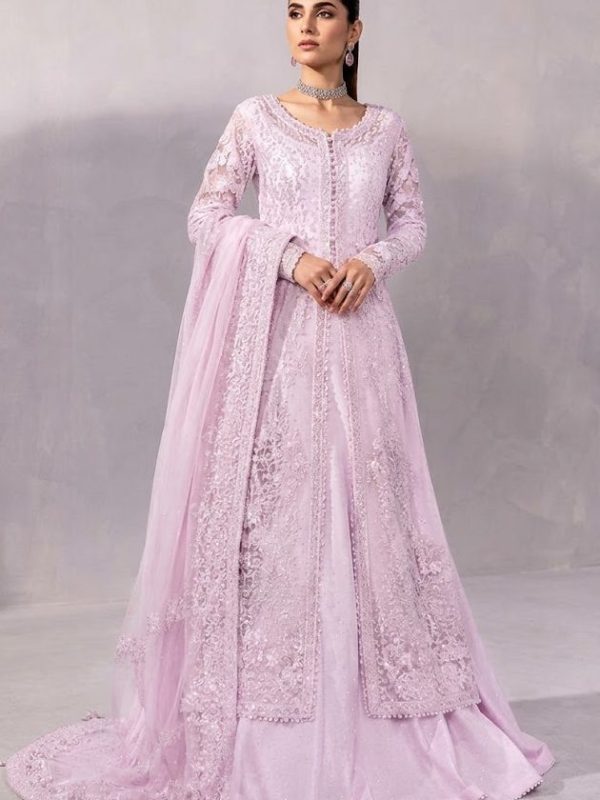 Maria B Pink Sheesha Silk Formal Collection Replica