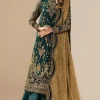 Jazmin Bottle Green Chiffon Formal Collection Replica