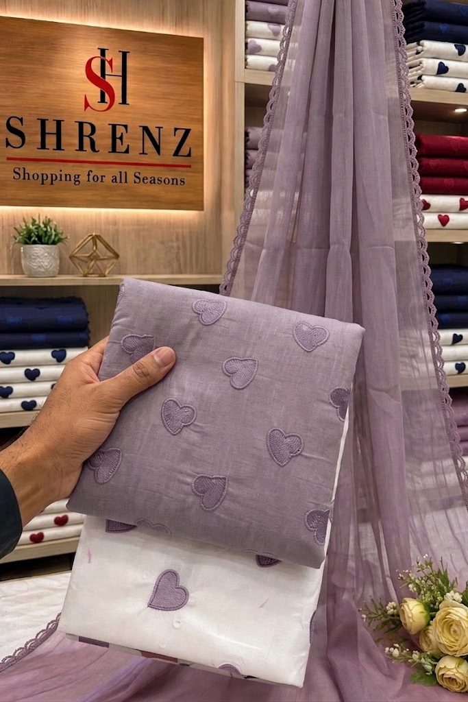 Shrenz Purple Luxury Lawn Collection Replica