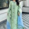 Shrenz Pistachio Sheesha Silk Formal Collection Replica
