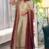 Haris Shakeel Golden Maysori Bridal Collection Replica