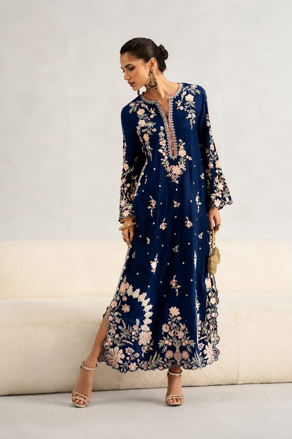 Ethnic Royal Blue Formal Collection Silk Replica