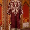 Ethnic Maroon Silk Formal Collection Replica