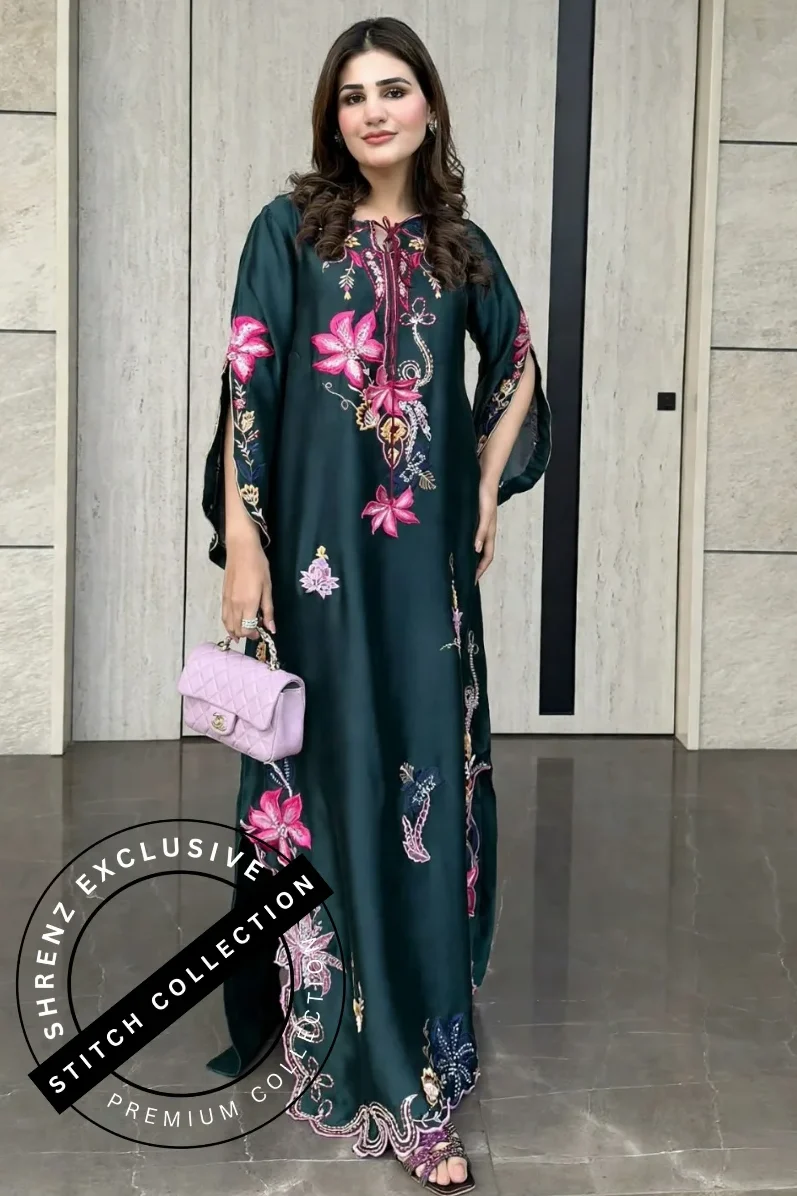 Shrenz 3 Piece Stitched Silk Pret Collection