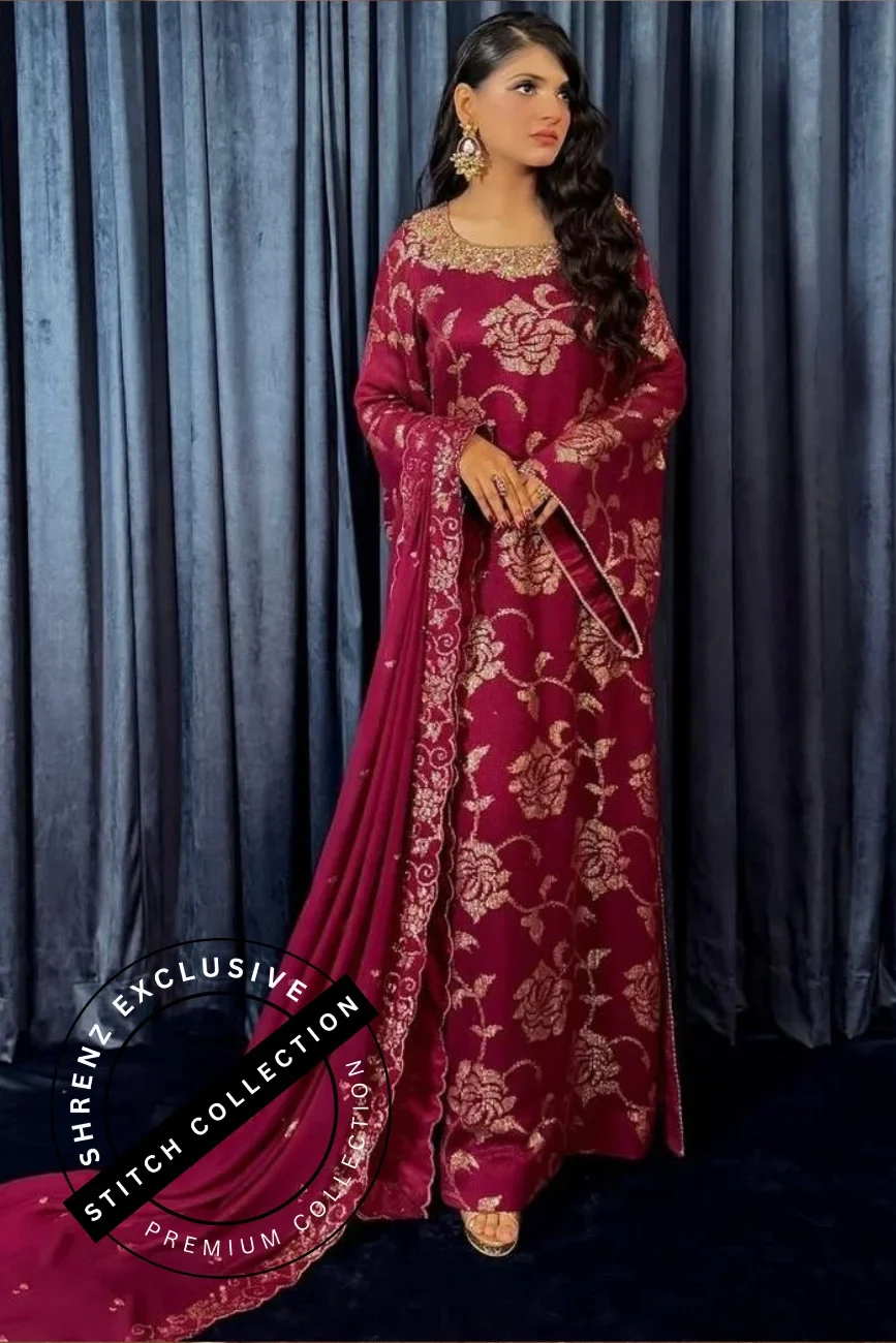 Shrenz 3 Piece Stitched Chiffon Pret Collection