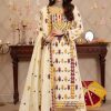 Shrenz Off White Raw Silk Formal Collection Replica