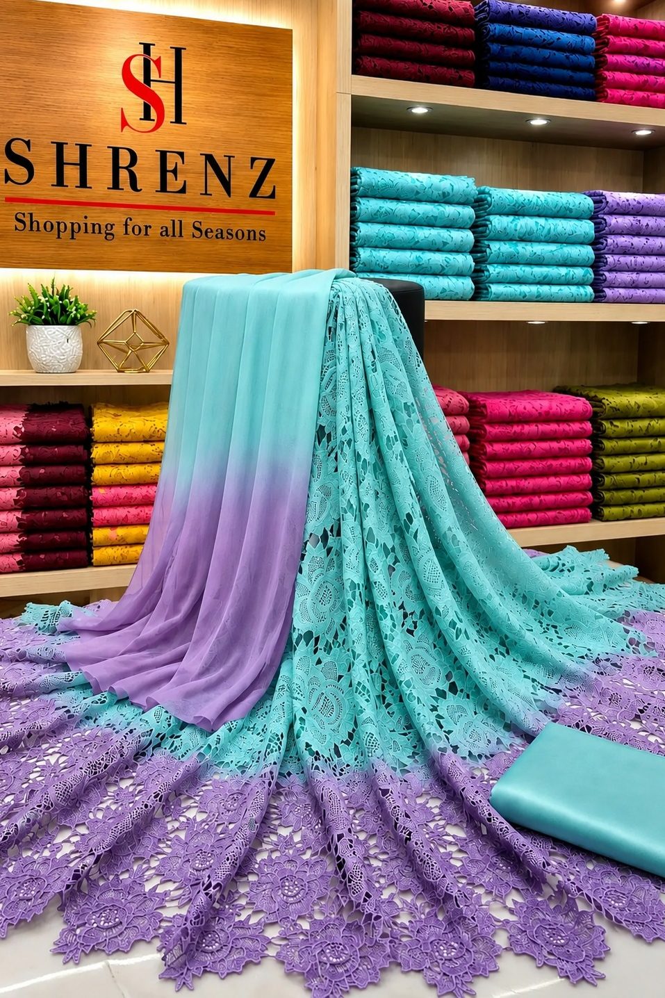 Shrenz Multi Tie-N-Die Croche Formal Collection Replica