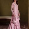 Faiza Saqlain Pink Chiffon Bridal Collection Replica