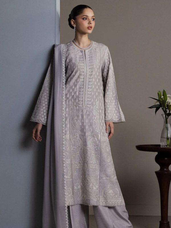 Zara Shahjahan Purple Luxury Lawn Collection Replica