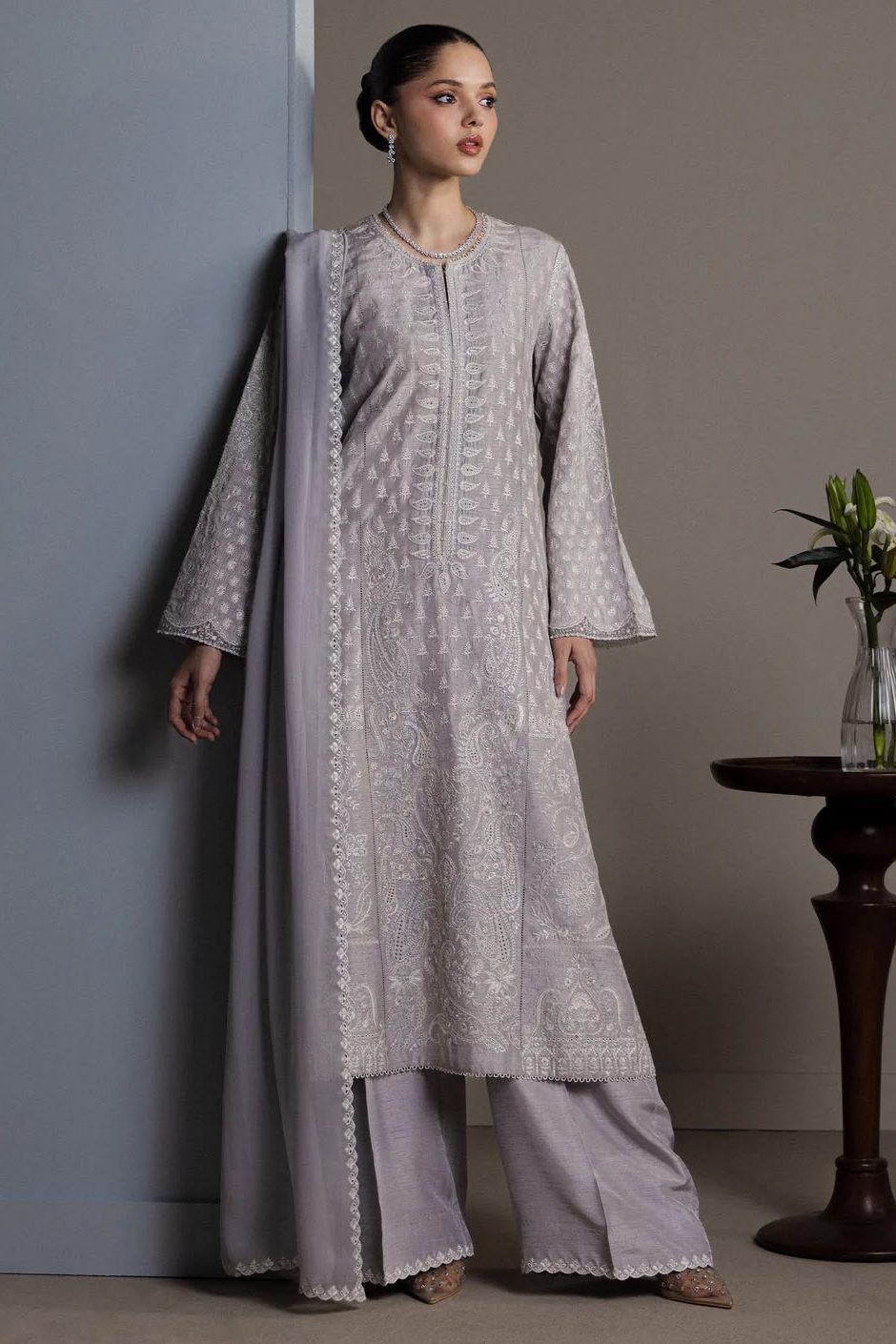 Zara Shahjahan Purple Luxury Lawn Collection Replica