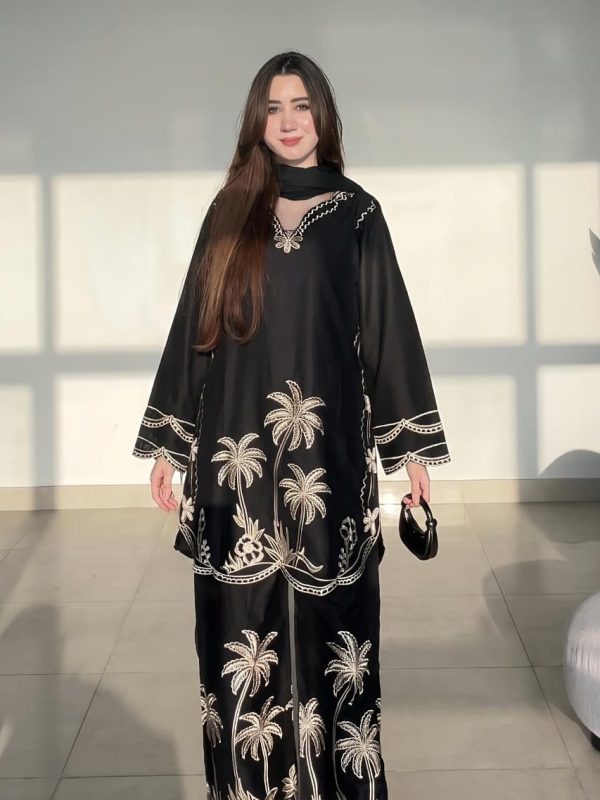 Ethnic Black Silk Formal Collection Replica
