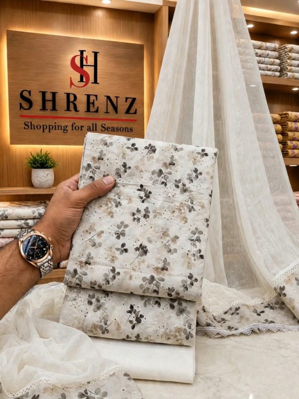 Shrenz Brown Luxury Lawn Collection Replica