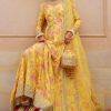 Kanwal Malik Yellow Silk Formal Collection Replica