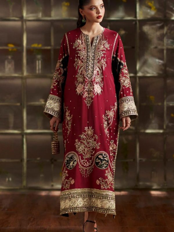 Ethnic Red Silk Formal Collection Replica