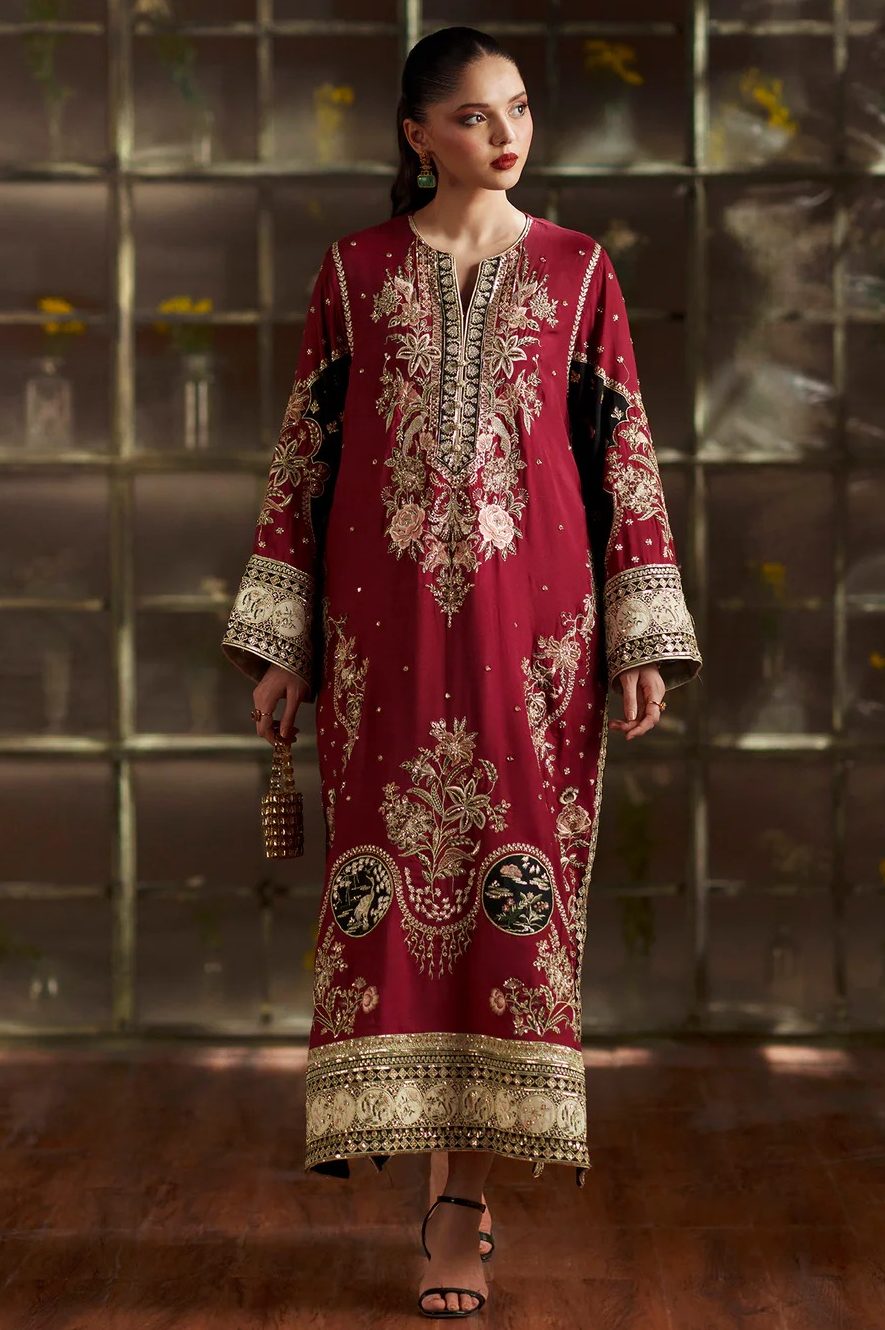 Ethnic Red Silk Formal Collection Replica