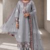Shrenz Grey Luxury Lawn collection Replica