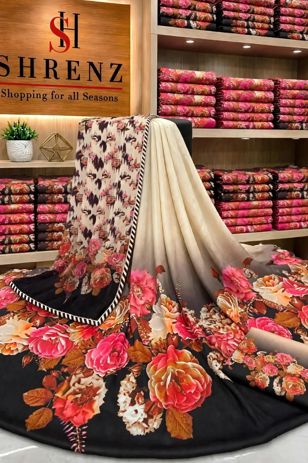 Shrenz Black Silk Formal Collection Replica