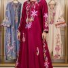 Shrenz Maroon Silk Formal Collection Replica
