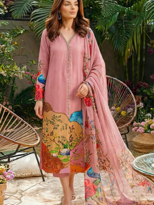 Lulusar Pink Silk Formal Collection Replica