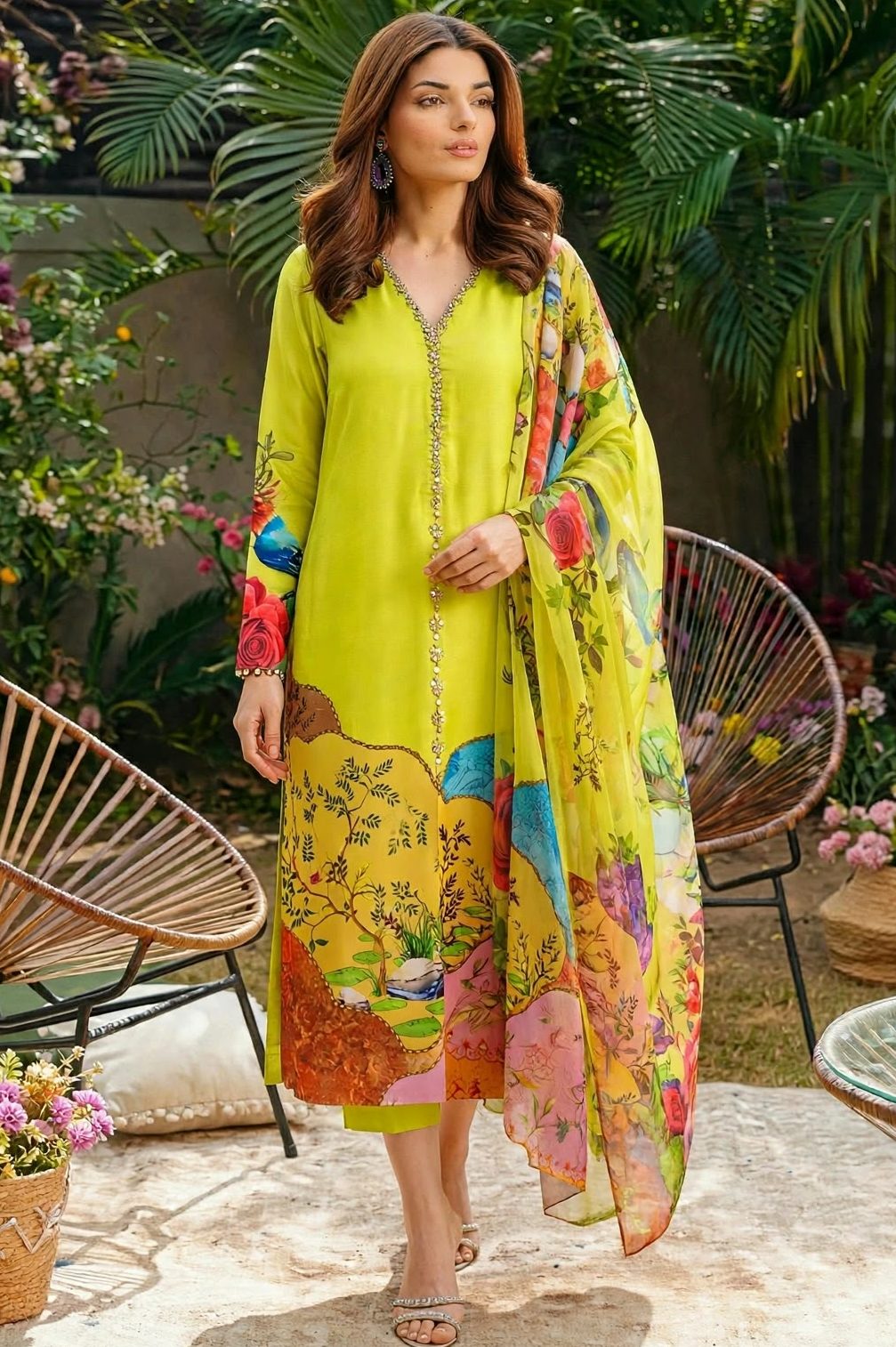 Lulusar Yellow Silk Formal Collection Replica