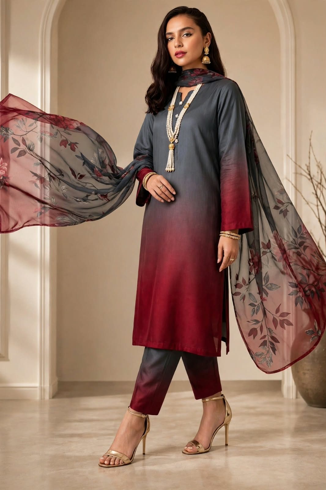 Shrenz Tie N Dye Silk Collection Replica