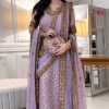 Haris Shakeel Purple Bridal Collection Chiffon Replica