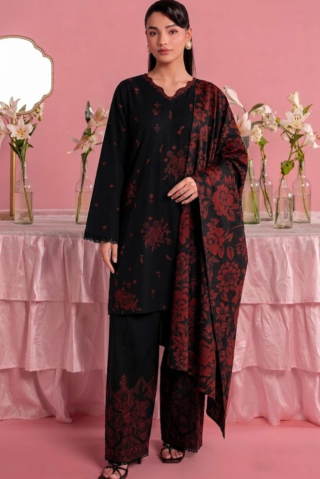 Shrenz Black Dhanak Collection Replica