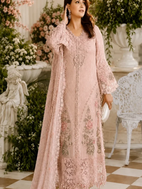 Maria B Pink Chiffon Formal Collection Replica