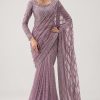 Maria B Purple Chiffon Saree Collection Replica