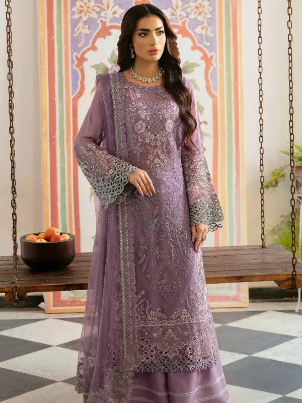 Ramsha Mauve Chiffon Formal Collection Replica