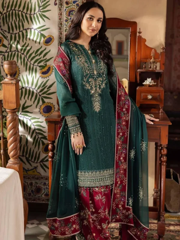 Nureh Seagreen Chiffon Formal Collection Replica