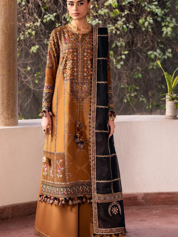Shrenz Mustard Winter Formal Collection Dhanak Replica