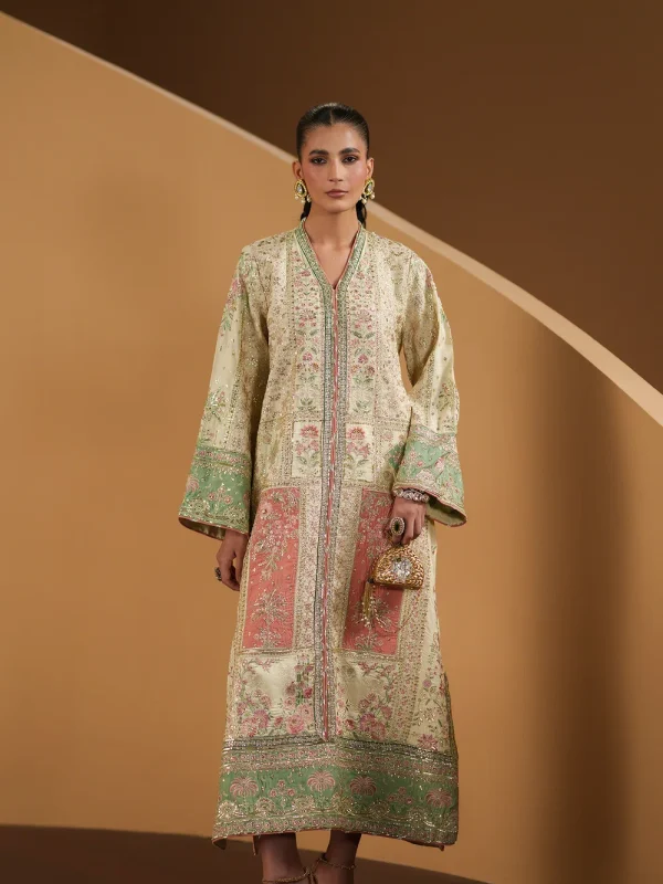 Ethnic Off White Formal Collection Kaftan Silk Replica