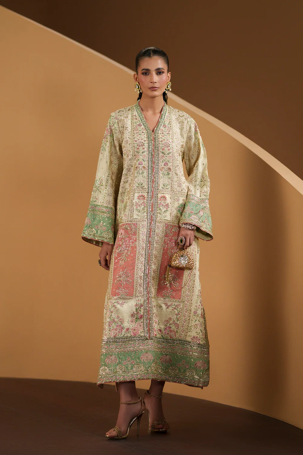 Ethnic Off White Formal Collection Kaftan Silk Replica