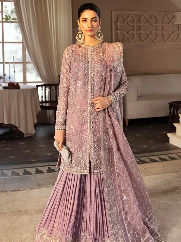 Soraya Mauve Organza Bridal Collection Replica