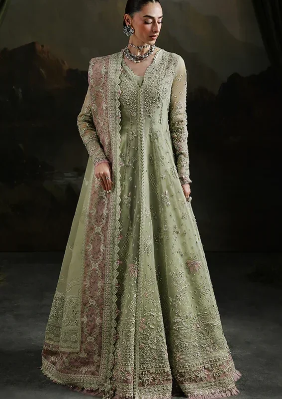 Qalamkar Mint Organza Bridal Collection Replica