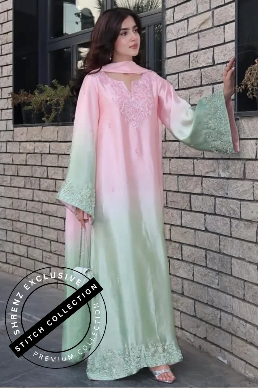 Shrenz 3 Piece Stitched Silk Pret Collection