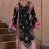 Ethnic Black Dull Raw Silk Formal Collection Replica
