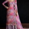 Shrenz Pink Cutdana Sheesha Silk Formal Collection Replica