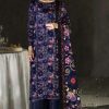 Shrenz Blue Silk Formal Collection Replica
