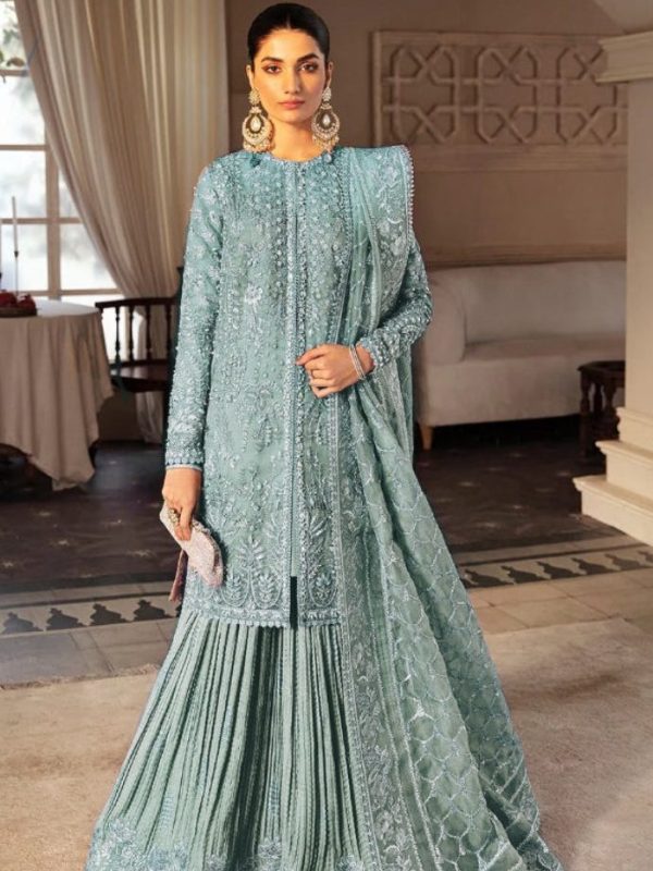 Soraya Seagreen Organza Bridal Collection Replica