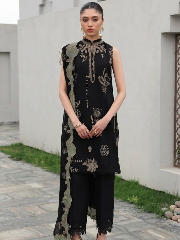 Shrenz Black Dhanak Collection Replica